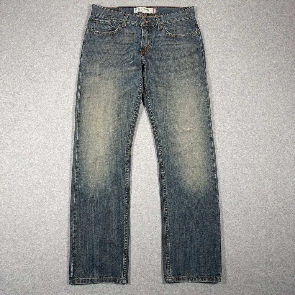 Levi's 514 Slim Straight Jeans Mens 31x32 Blue VTG 2000s Denim Pants